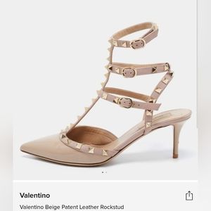 Valentino beige leather rockstud